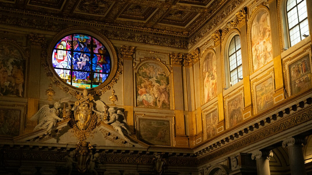 St. Gallen abbey library baroque interior