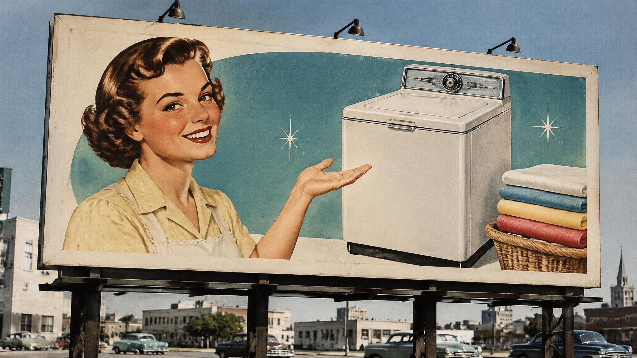 1950s advertisement billboard